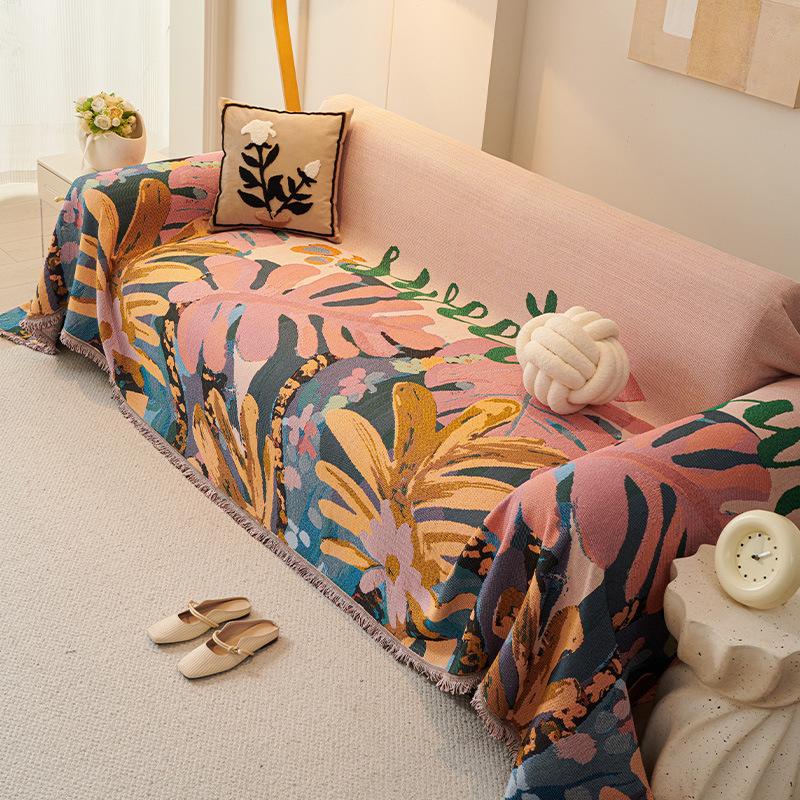 Bohemian Sofa Cushion Modern Living Room Printed Sofa Towel Four Season Universal Scratch Sofa Cover Nap Blanket Cape for Sofa