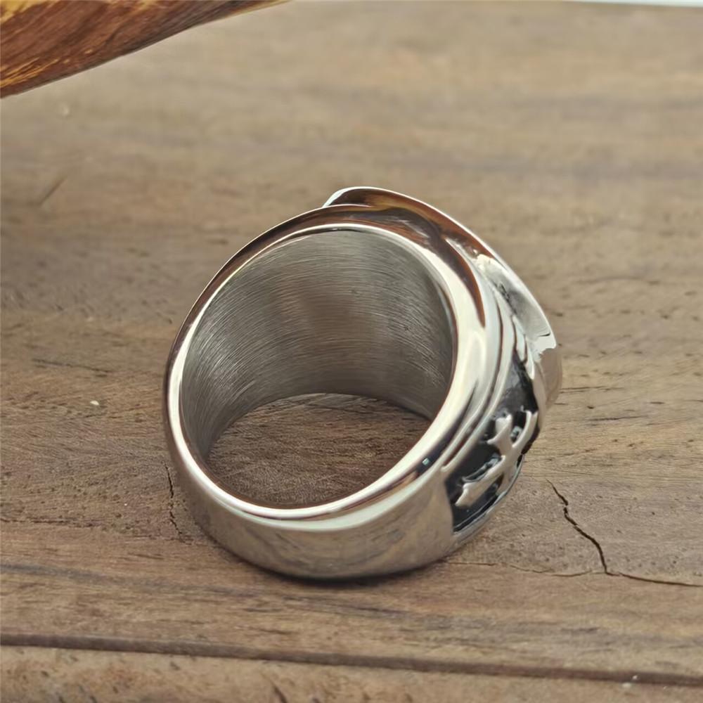 1/ST MICHAEL Massiver Ring 316L Edelstahl Schmuck Heiliger Engelsring zum Schutz