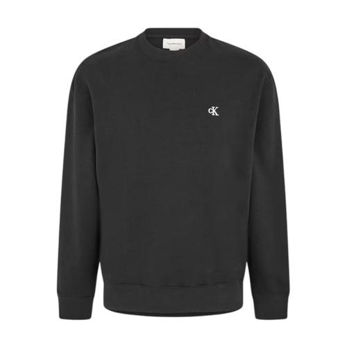 Calvin Klein Mens Monogram Ribbed Sweatshirt