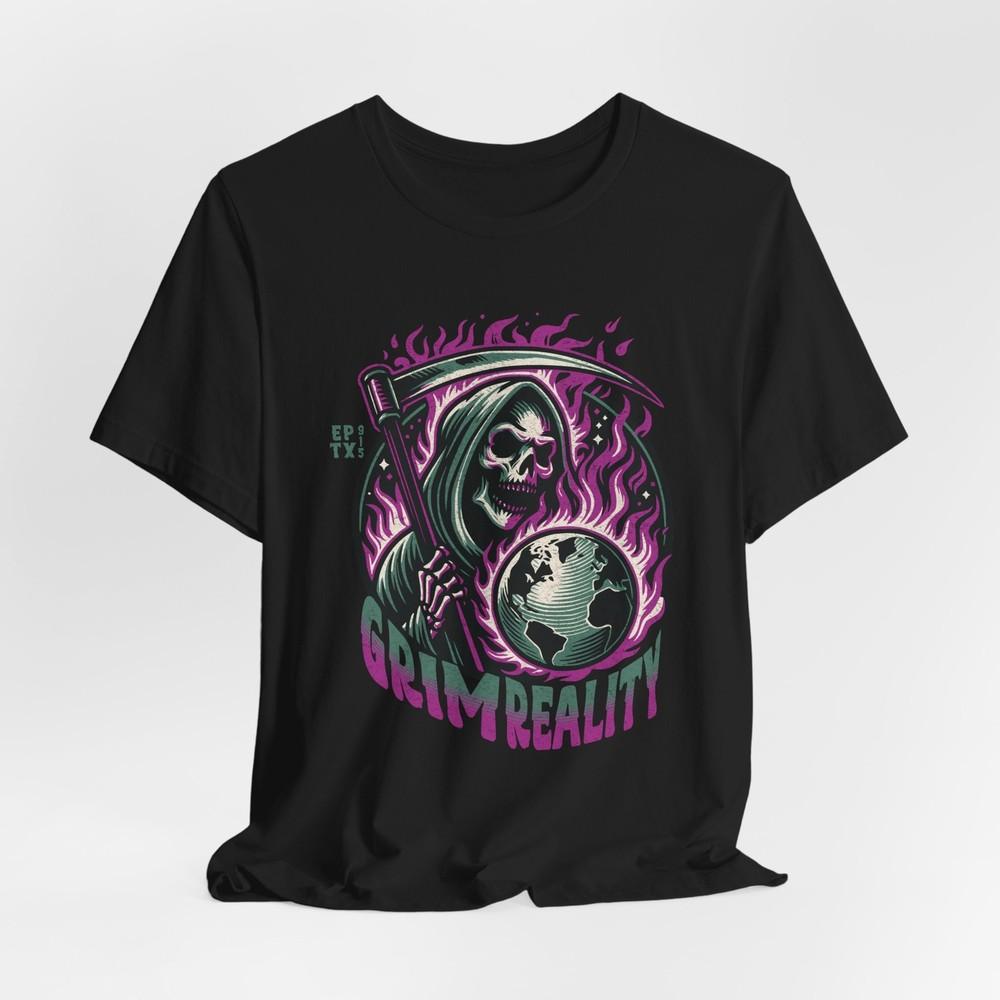 

Vintage Grim Reality Reaper Tee Grunge Style T-Shirt Death Graphic Shirt Unisex T-Shirt XXXL