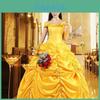 Elegante Costume Cosplay da Principessa Belle de La Bella e la Bestia, Stile Fiabesco, per Donna