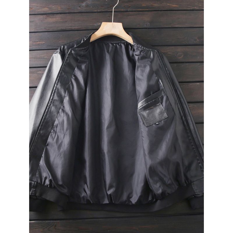 High Cost-Performance Ratio, Shipped by Leading Manufacturers, Surplus Export Goods, Men's Autumn Casual Baseball Collar Leather Jacket