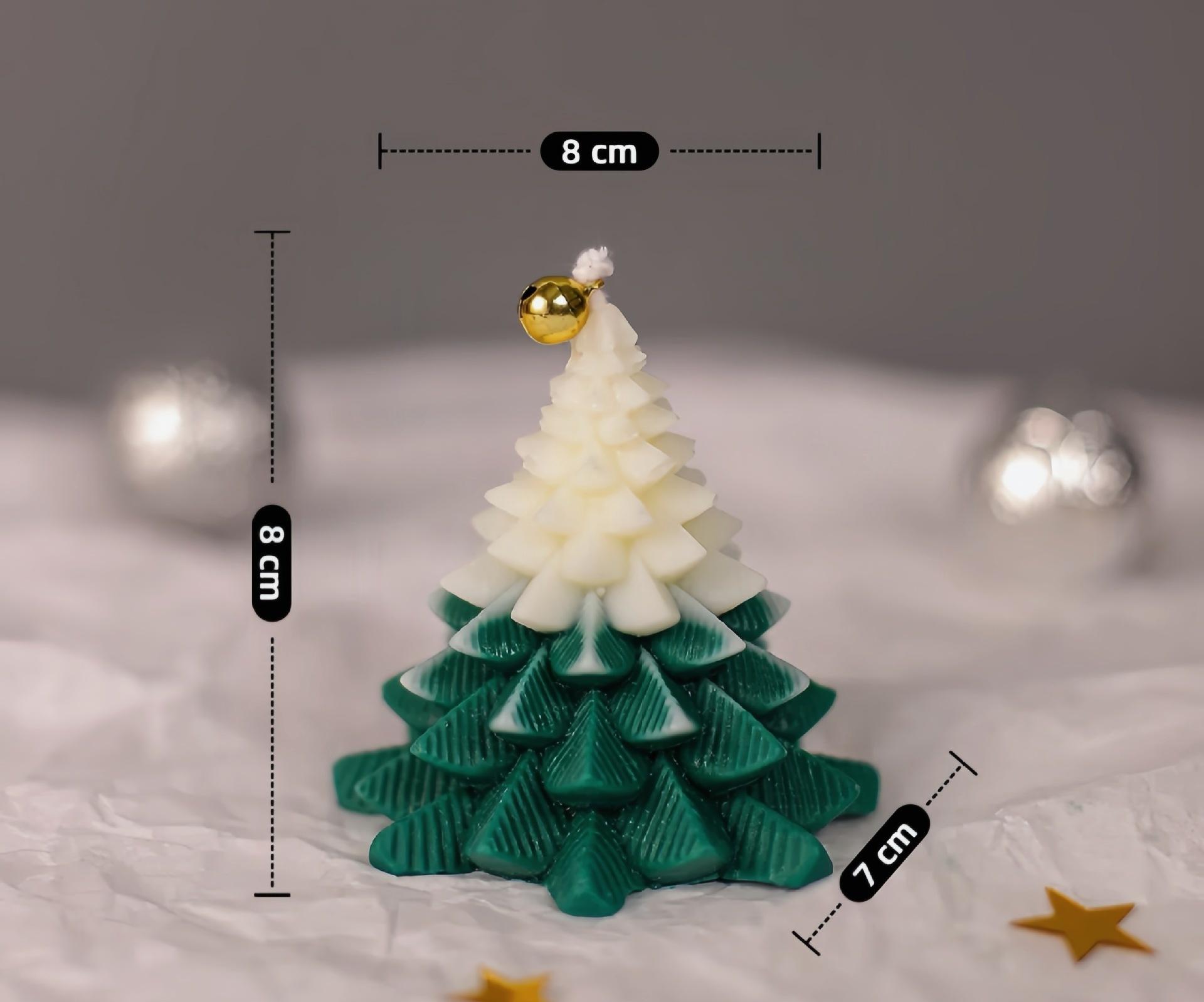 

Christmas Tree Soy Wax Candle, Handmade Scented Gift for Xmas Holiday, Home Decor for Women Men, Holiday Present