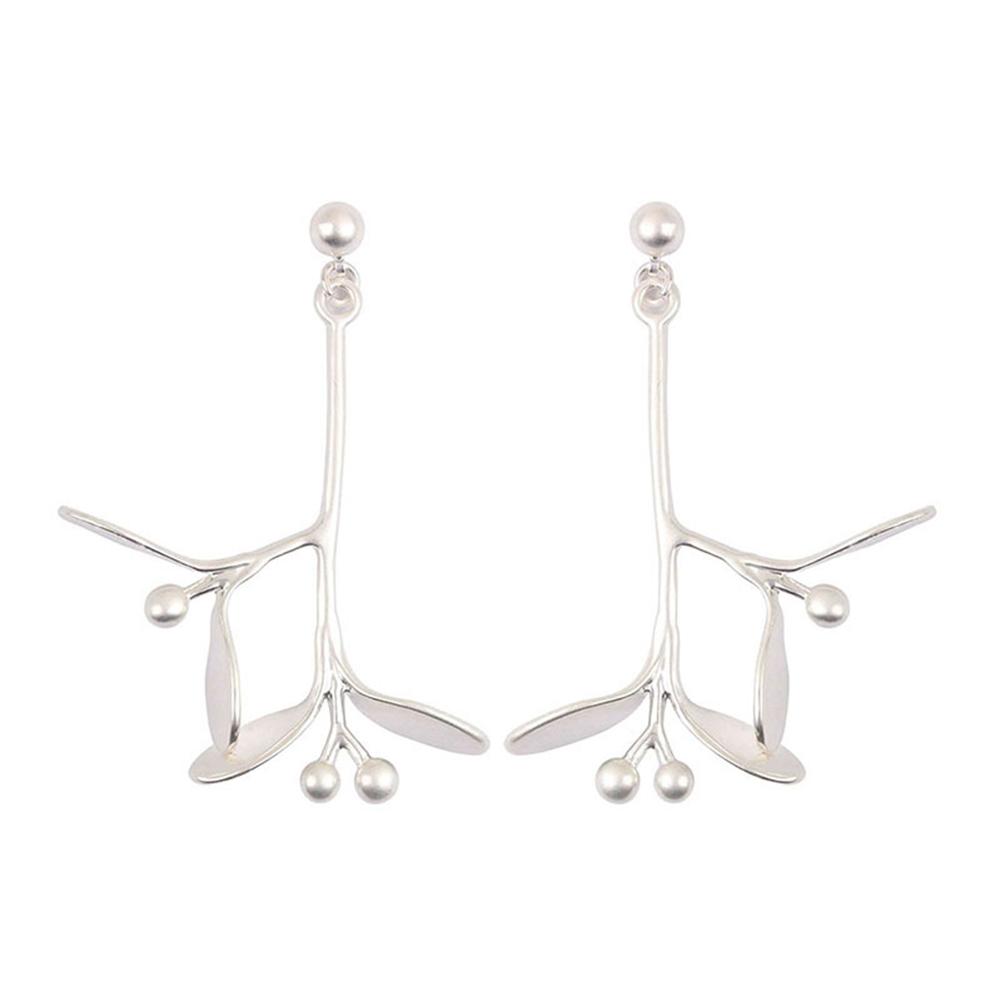 

Women Metal Hypericum Monogynum Design Eardrop Matt Earrings Lady Ear Jewelry Decoration Silver #1