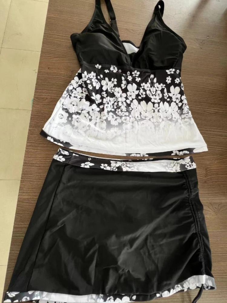 New Sexy Tankini Swimsuits Women Drawstring Large Big Swimwear Plus Size Swimdress Bathing Suit 2026 Summer Beach Wear