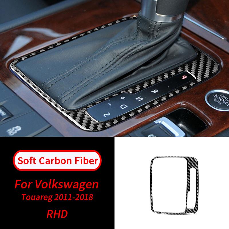

Для VW Touareg 2011-2018 мягкое углеродное волокно панель переключения передач наклейка отделка салона автомобиля аксессуары салон автомобиля B