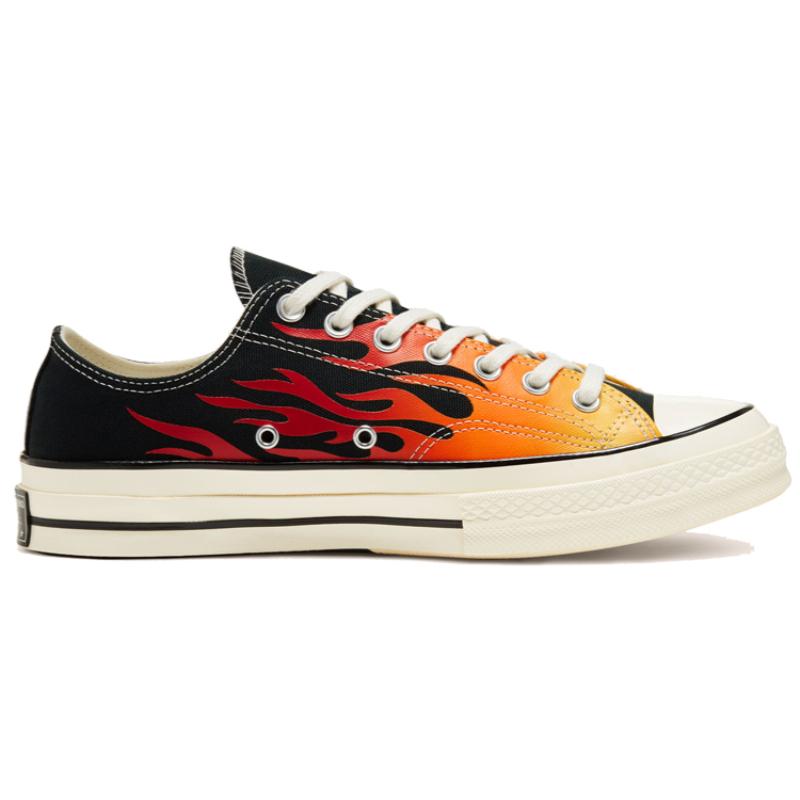 Converse Chuck Taylor All Star 70 Chuck 70 Flame Trend Low-Top Espadrilles Unisex Black