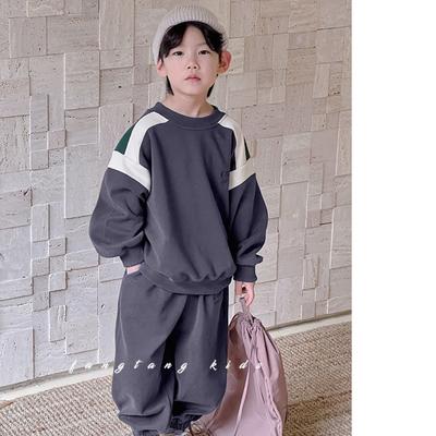 Boys' Autumn Outfit, Children's Clothing, New Style, Children's Autumn Western-style Hoodie, Two-piece Set, Boys' Spring and Autumn Clothing