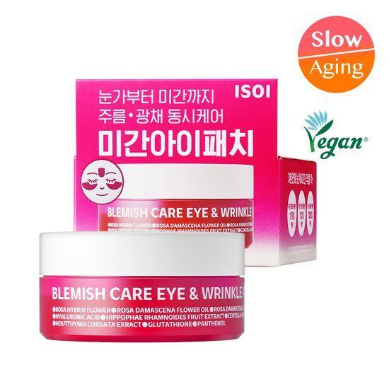 isoi blemish care eye & forehead patches 90 sheets