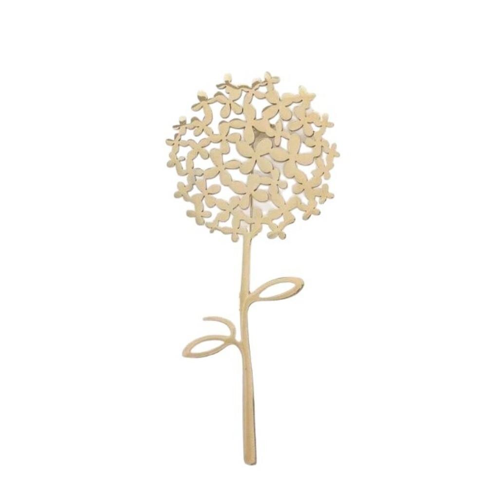 Hollow Dandelion Flower Brooch Metal Floral Brooch Pin Minimalist Lapel Pins Jewelry Accessories