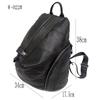 Style Leather Backpack Hand-Spliced Cowhide Large-Capacity Retro Anti-Theft Lock Backpack