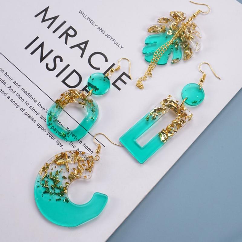 Fashionable Ear Studs Casting Mold Handmade Earrings Silicone Mold Eardrops Danglers UV Crystal Resin Epoxy Mold