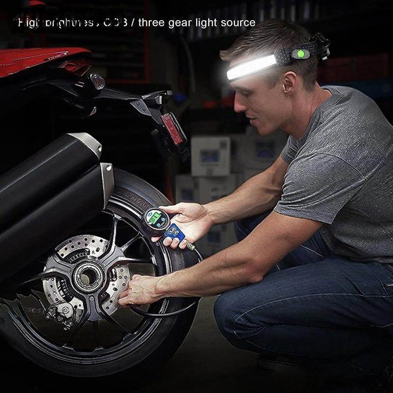 COB LED Strip Headlamp 3-Mode 400LM Headlight Waterproof Outdoor Head Torch By AAA Battery for Camping Hunting