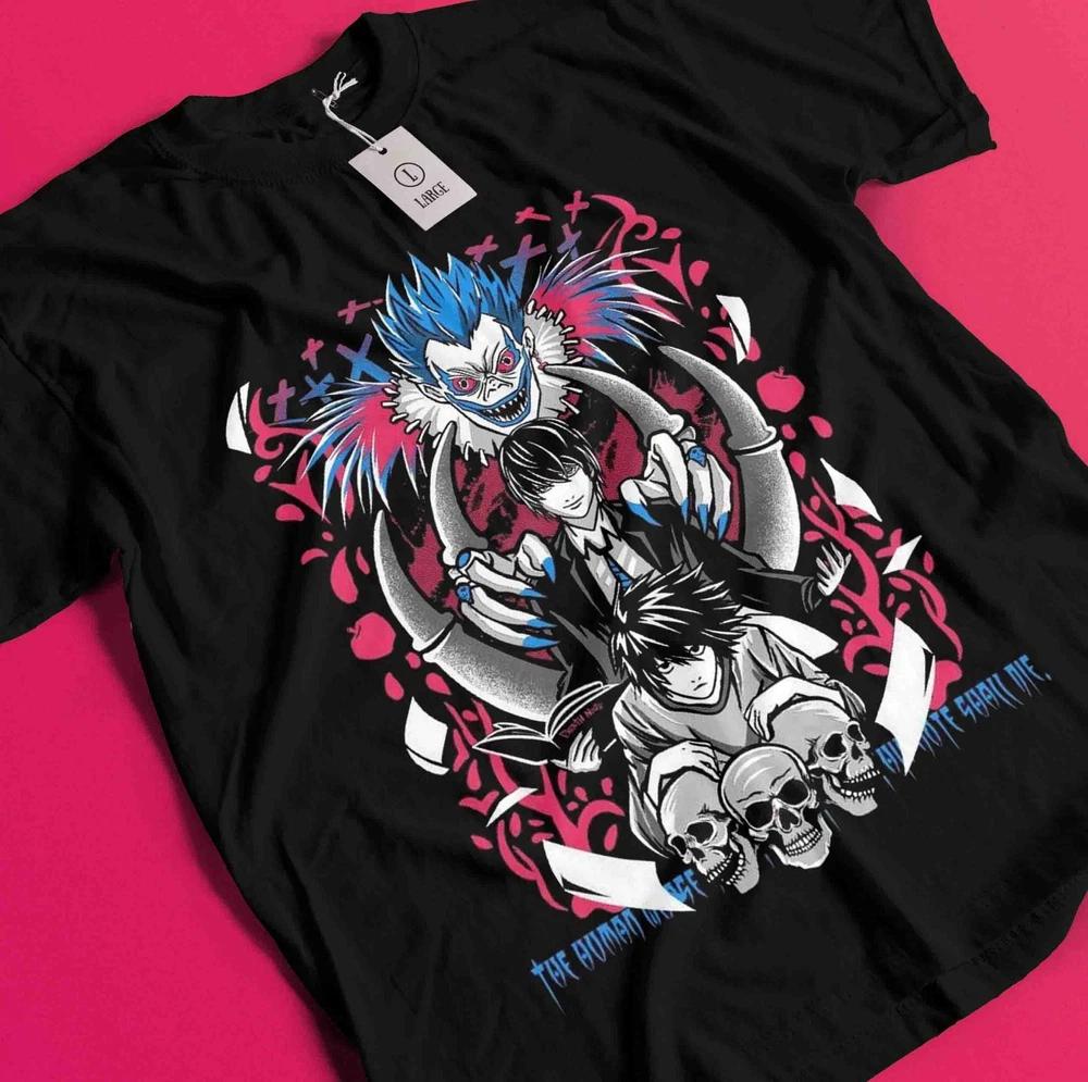 Death Note Shirt Ryuk L Kira Tshirt Misa Tshirt Rem Tee Anime Horror Near Naom S