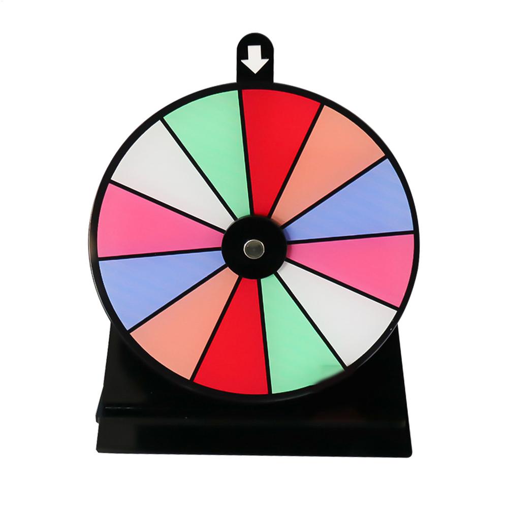 Acrylic Prize Wheel DIY Interactive Spin Wheel with Board Eraser and Pen Erasable Tabletop Roulette Spinner for Carnival Party