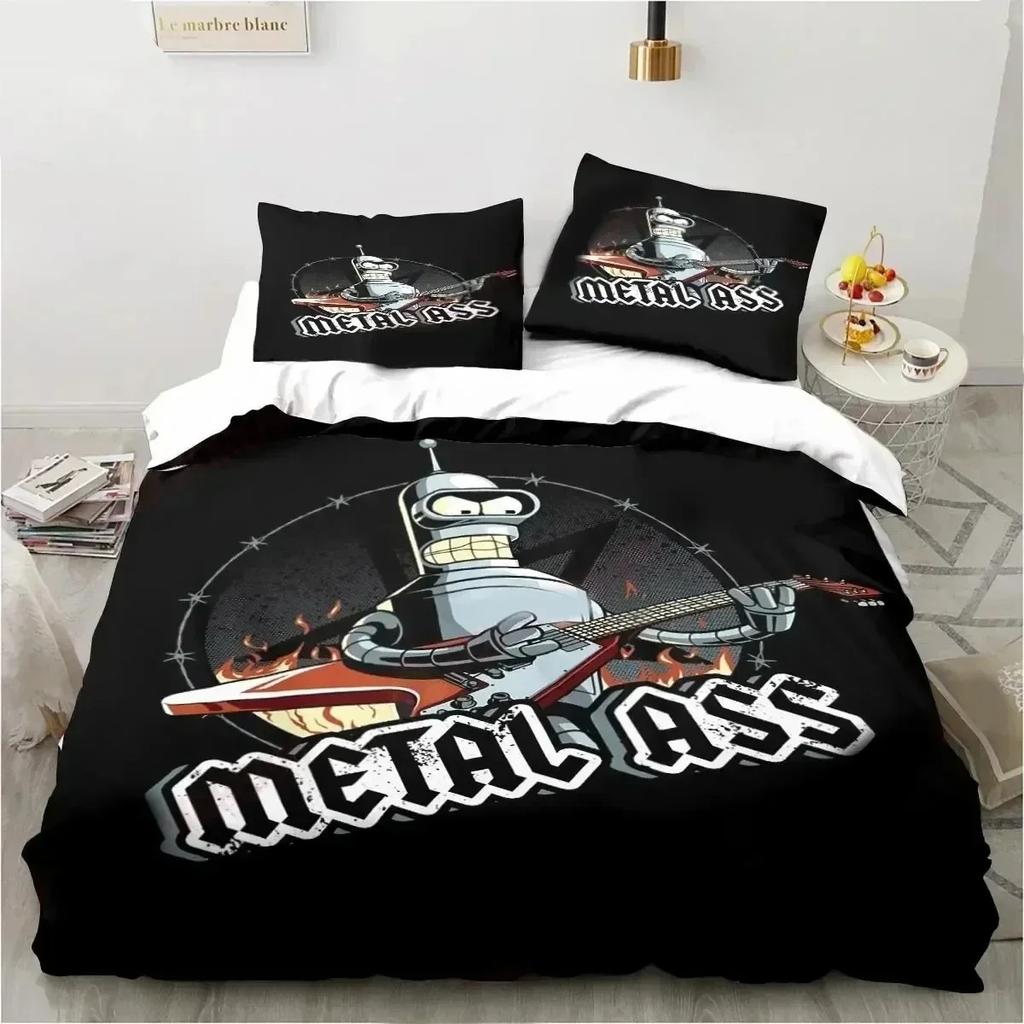 Comforter 3D Print Cartoon Futuramas Bender Bedding Set 3D Printed Suitable For Bedroom Kids Home Textile