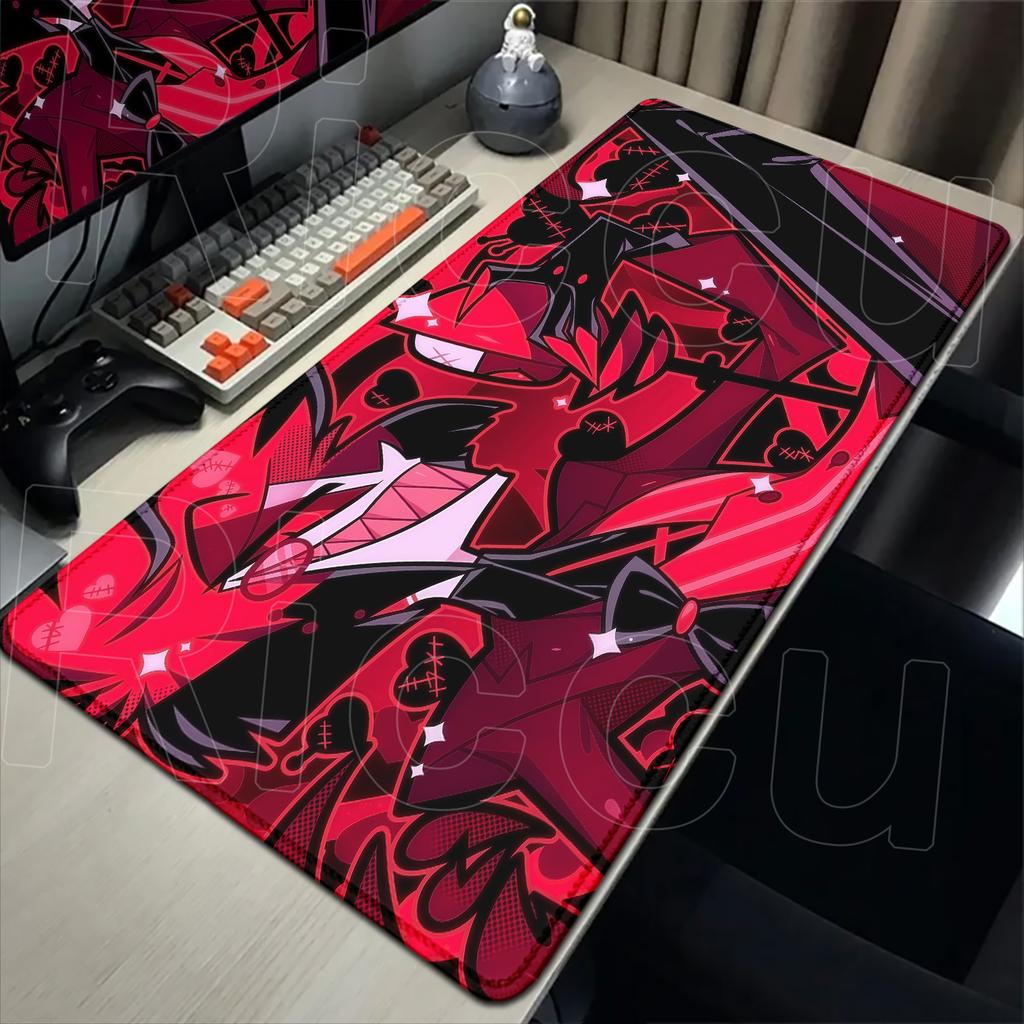 HD XXL Anime Gaming Mouse Pad Rug Hazbin Hotel 40x90cm Game Computer PC Accessories Tabletop Keyboard Pads Coaster Gamer Carpet