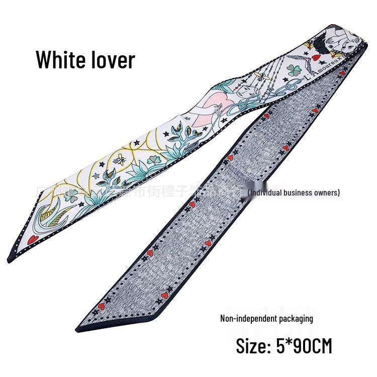 Silk Scarf Accessory: Long Ribbon for Bag, Headband, or Hair Tie