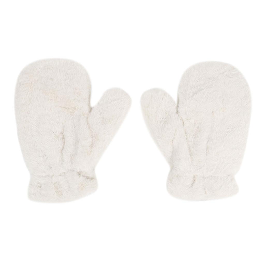 Winter Plush Gloves Thicken Soft Fluffy All Fingers Gloves Cute Windproof Warmer Mittens Women Solid Color Keep Warm Mittens