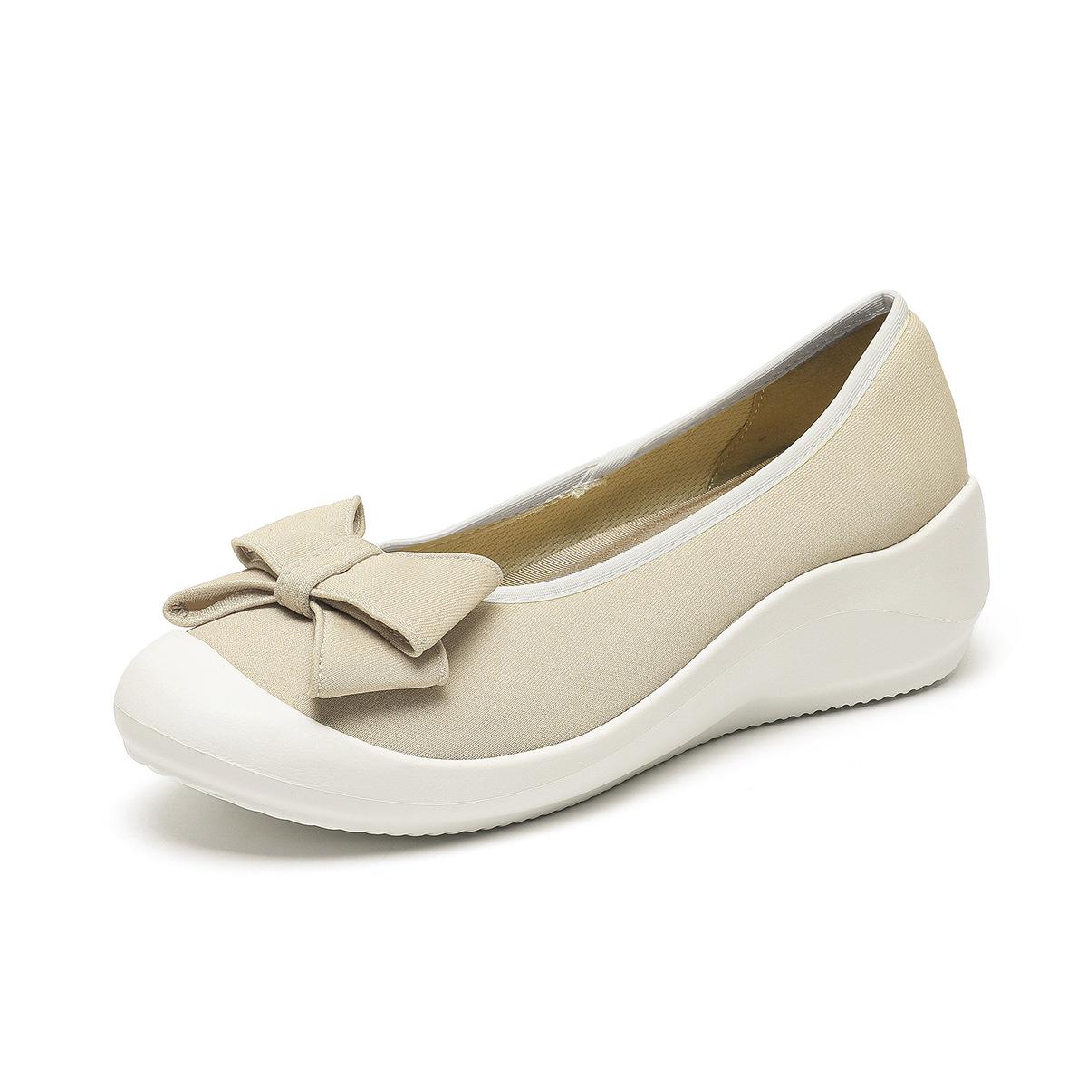 

Туфли женские элегантный бант черные туфли-лодочки женские летние удобные на мягкой подошве на танкетке женская обувь для отдыха 40 абрикосовый