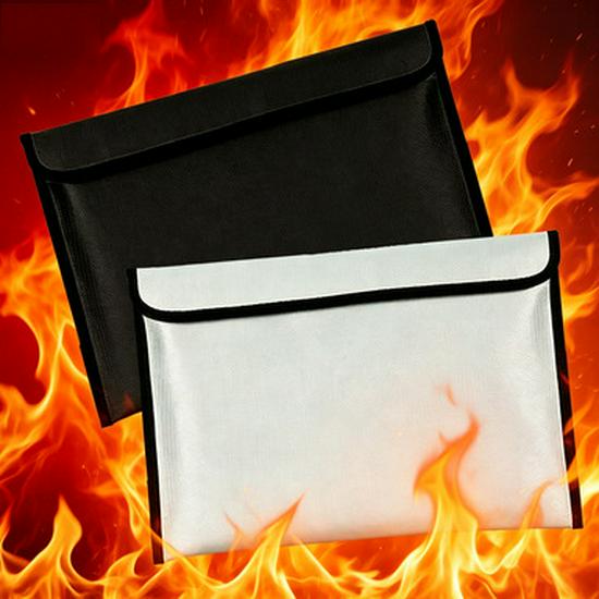 Fireproof, Waterproof Multi-Functional Document Bag - Large Capacity, ID & Card Holder