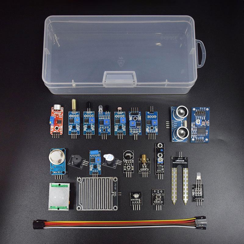 Raspberry Pi Sensor Kit: Includes 16 sensor types, 37 total sensors. Beginner Starter Kit compatible with Pi 4B/5B.
