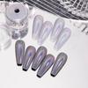 Polvere per Unghie Cromata Specchio Metallico Polvere Magica Colorata Laser Glitter da Strofinare su Unghie in Gel UV Decorazione Unghie Fai da Te 0,4g