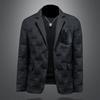 Mens Winter Warm Down Jacket Slim Fit Blazer Collar Casual Coat Y9591