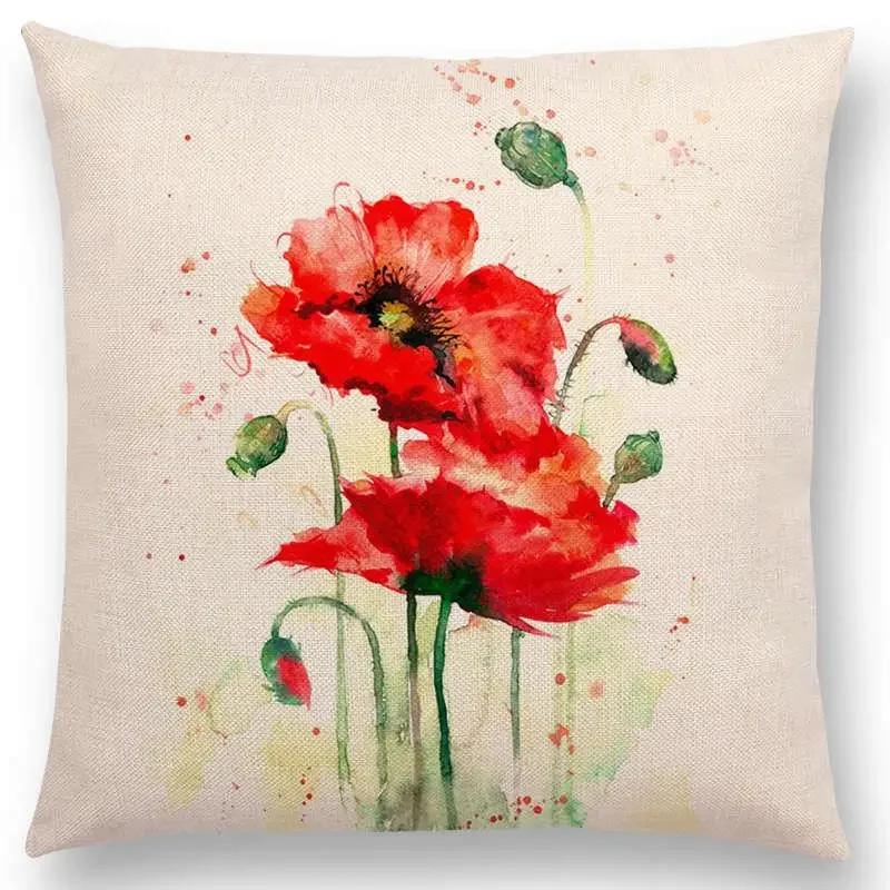 Throw Pillow Cushion Cover Flower Plant Office Lumbar Pillow Sofa Cushion  Pillow Case Cover for Sofa Bed Room Decoration