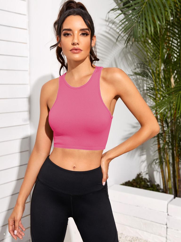 Stile Americano, Fitness, Corsa, Yoga, Reggiseno Sportivo, Fascia Petto, Senza Spalline, Schiena Scoperta, Senza Maniche, Estate, Canotta Asciugatura Rapida