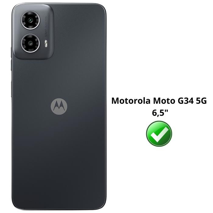 Schutzfolie - Phonillico - Motorola Moto G34 5G - 2er-Pack - Gehärtetes Glas - Kratzfest