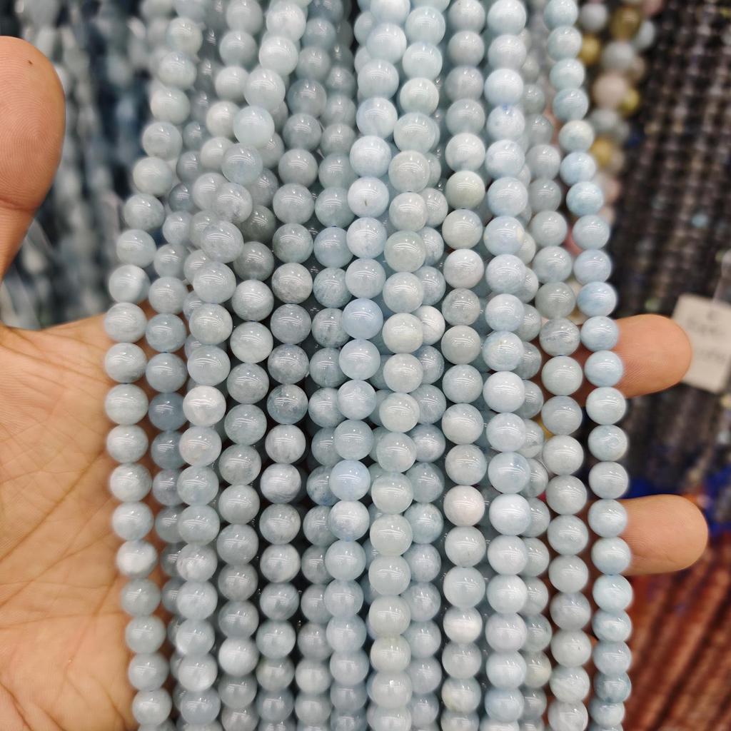 Blue Series Aquamarine & Blue Lace Agate Natural Stone Beads for DIY Jewelry