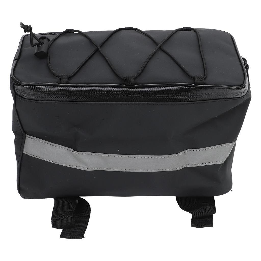 Bike Rear Rack Bag Waterproof Reflective Large Capacity Bicycle Back Rack Carrier with Rain Cover