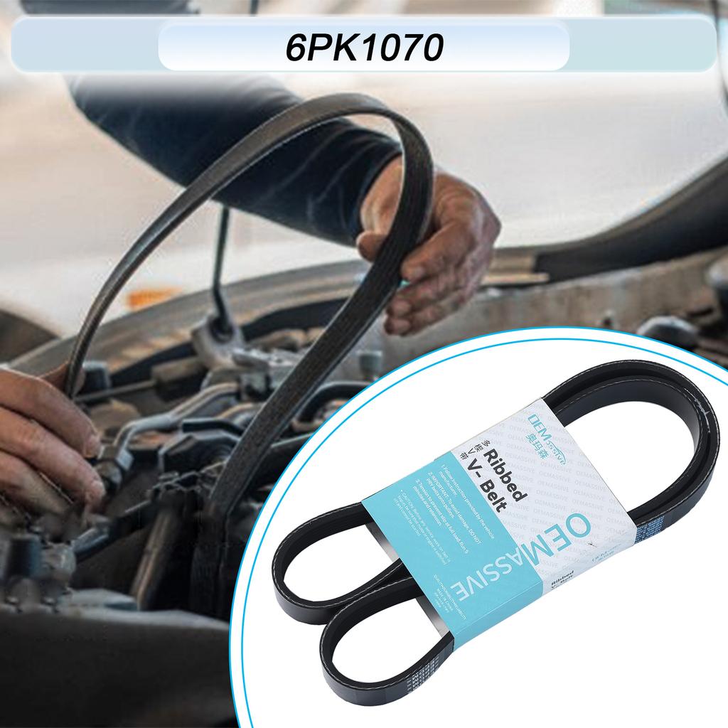 6PK1070 Generator Belt Air Conditioner 6 Rib Multi V Drive Belts Ribbed V Belt For VW Golf Passat Polo Scirocco Sharan Tiguan