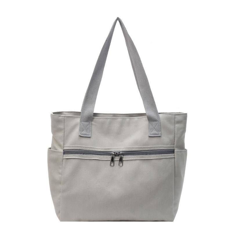 Stylish Street Fashion Large Capacity Canvas Tote Bag For Women With Inner Pocket