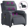 VidaXL Fauteuil Inclinable de Massage Électrique, Chaise de Relaxation avec Dossier et Repose-pied Réglables, Siège de Salon 3205082