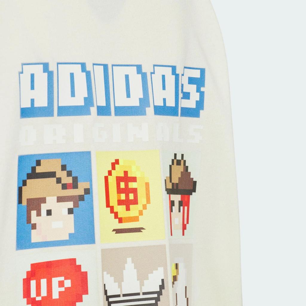 adidas Originals T Shirt GAMING GRAPHIC T SHIRT Ivory White Kids' (Unisex) T-Shirts JI9834