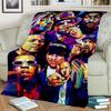 3D Legend Star Hip Hop Rapper Kunstdecke, Weiche Überwurfdecke für Zuhause Schlafzimmer Bett Sofa Picknick Reise Büro Abdeckdecke Kinder