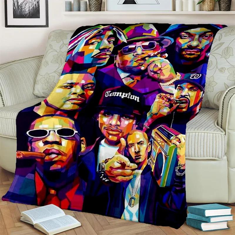 3D Legend Star Hip Hop Rapper Kunstdecke, Weiche Überwurfdecke für Zuhause Schlafzimmer Bett Sofa Picknick Reise Büro Abdeckdecke Kinder