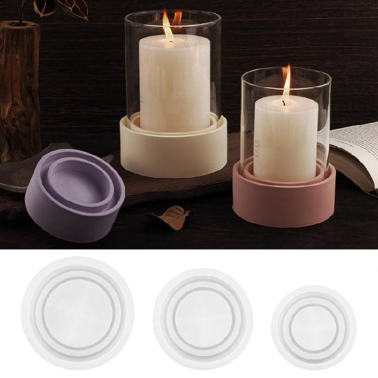 Kerzenbecherformen Heimdekorationen Form Schmuckherstellungswerkzeug Handgemachte Bastelbedarf Silikontextur zur Herstellung von Kerzenbasis