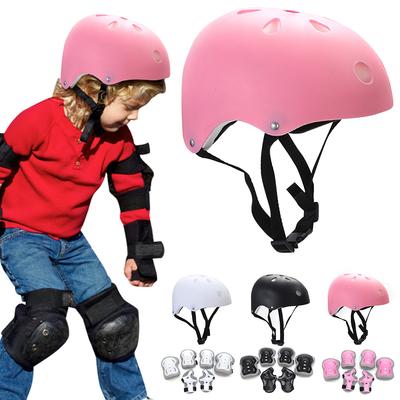 7Pcs/Set Kids Roller Skating Scooter Helmet Protection Safety Guard Boys Girls Safety Cycling Skateboard Helmet Knee Elbow Pads