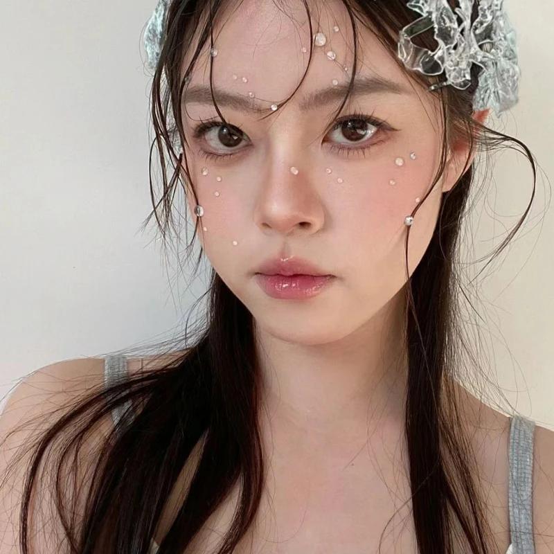 Diamond Eyes Stickers DIY Makeup Temporary Tattoo Self Adhesive Face Pearl Rhinestones Sticker Decals Teardrop Drill Jewelry Art