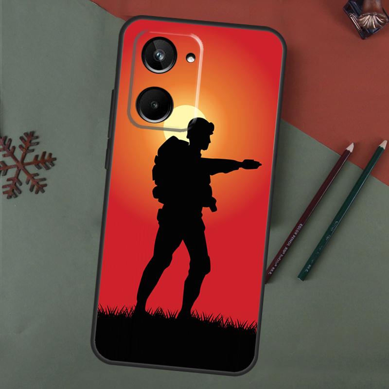 Camo military Army Case For Realme C61 C53 C55 C33 C63 C51 C65 C67 C71 C75 11 12 13 14 15 Pro Plus GT6 GT7 Pro