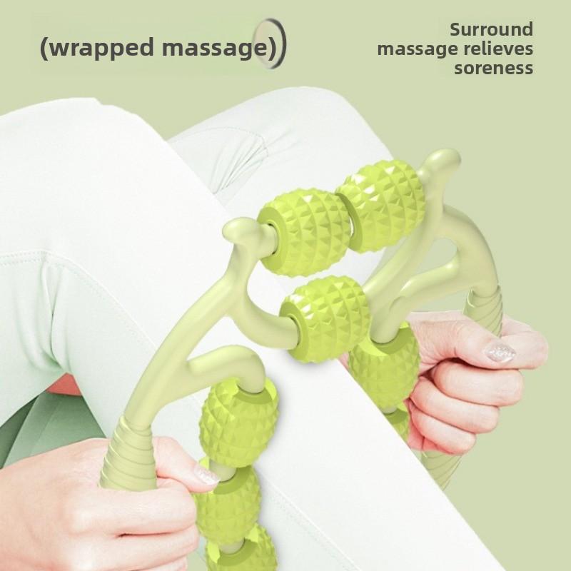 Advanced Thigh Massager with 29-Roller Technology - Yoga Circle Leg Toner for Muscle Relaxation & Slimming Workout