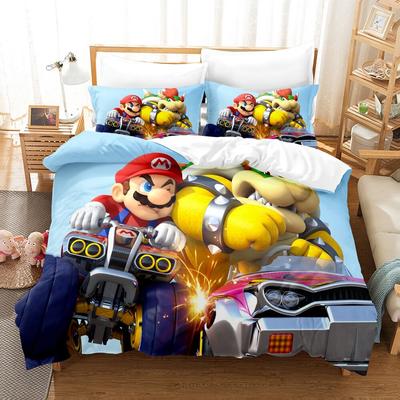 Digital 3D Printing Three-Piece Bedding Quilt Cover Pillowcase Home Textile