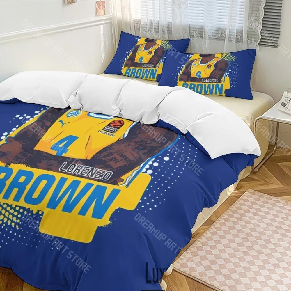 3D Print Maccabi Tel Aviv Basketball Bedding Set Twin Queen King Full Size Duvet Cover Pillowcase Bed Boys Girls Adult Home