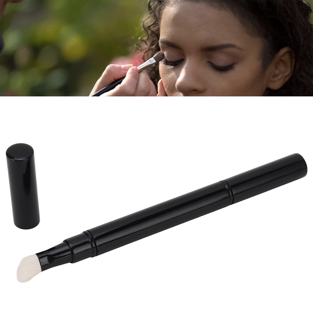 Retractable Makeup Brush Dual Ended Soft Wool Hair Portable Shadow Brush for Travel Outdoor