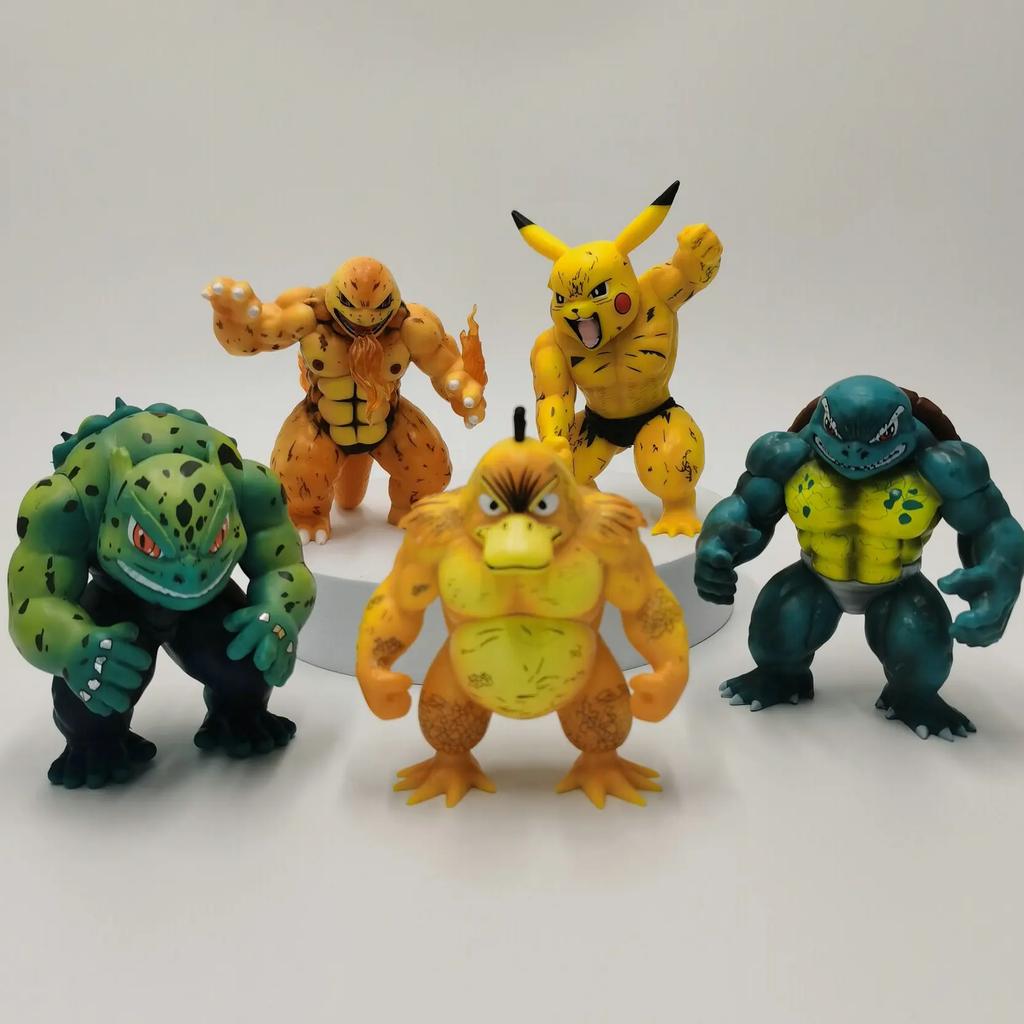 Pokemon Action Figure Gk Spoof Series Obscene Pikachu Charmander Bulbasaur Squirtle Gengar Doll Ornaments Model Kid Gift