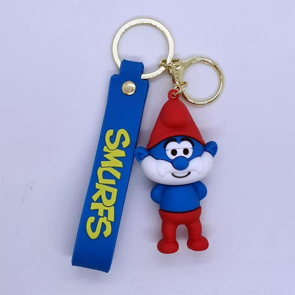 Cartoon Smurfs Doll Keychain Pendant for Bags and Cars - Blind Box Gift