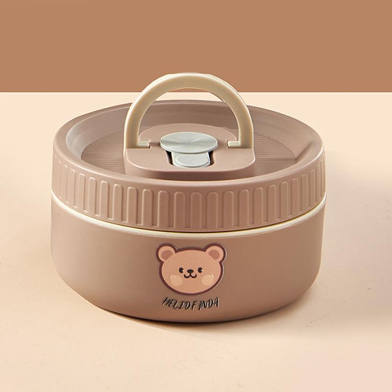 

Микроволновая герметичная термо-бенто ланч-бокс из нержавеющей стали 304, большой вместимости, милый изолированный контейнер для еды для студентов